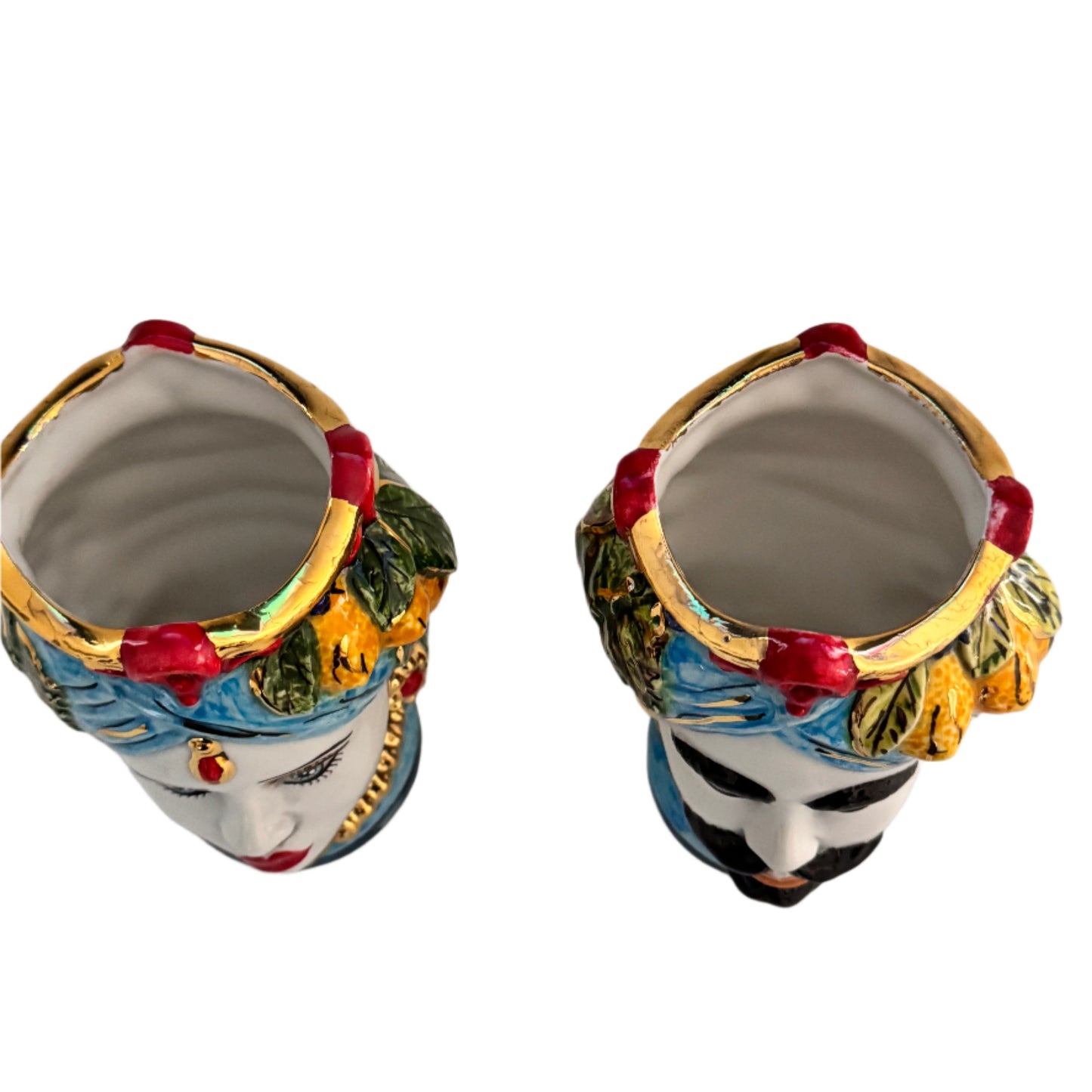 Handmade Sicilian Teste di Moro Ceramic Heads Set |Home Decor