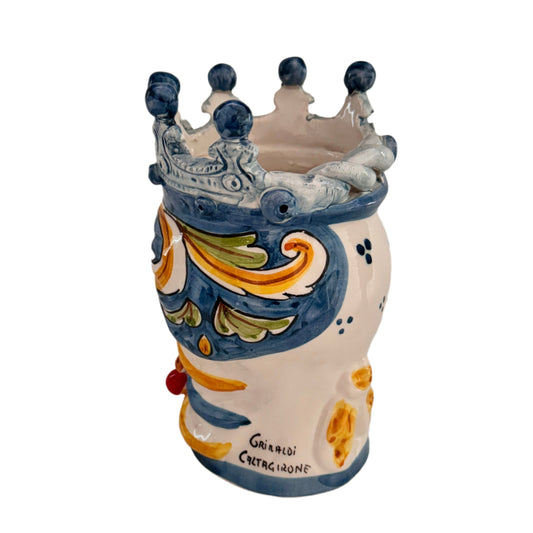 Handmade Sicilian Teste di Moro & Pine Cone Ceramic Heads |Home Decor