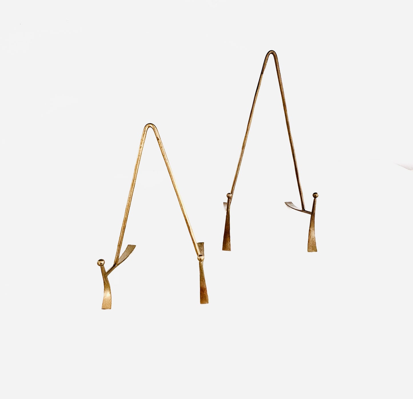 Dual Arm Brass Easel Stand| Home Decor