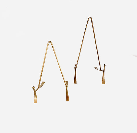 Dual Arm Brass Easel Stand| Home Decor