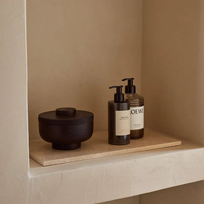 Beige Natural Travertine Rectangle Tray Plateau