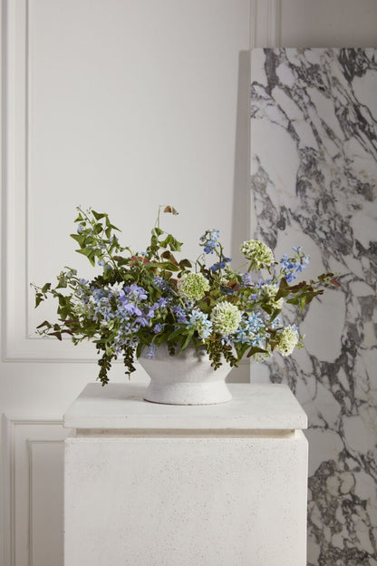 Round Natural "Prom" Footed Compote Planter for Home Decor - Rustike Home