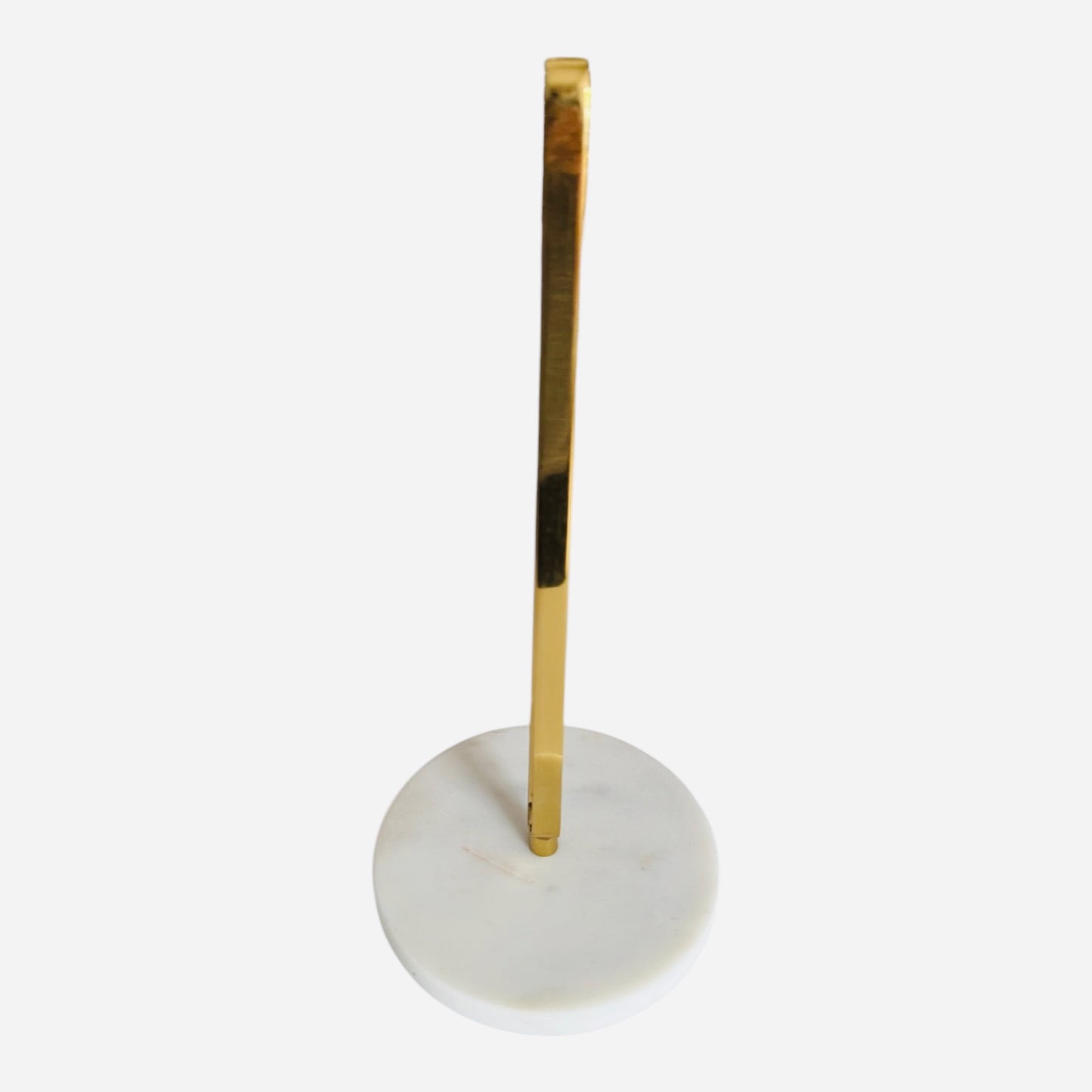 Brass and White Marble Towel Paper Holder - Rustike Home