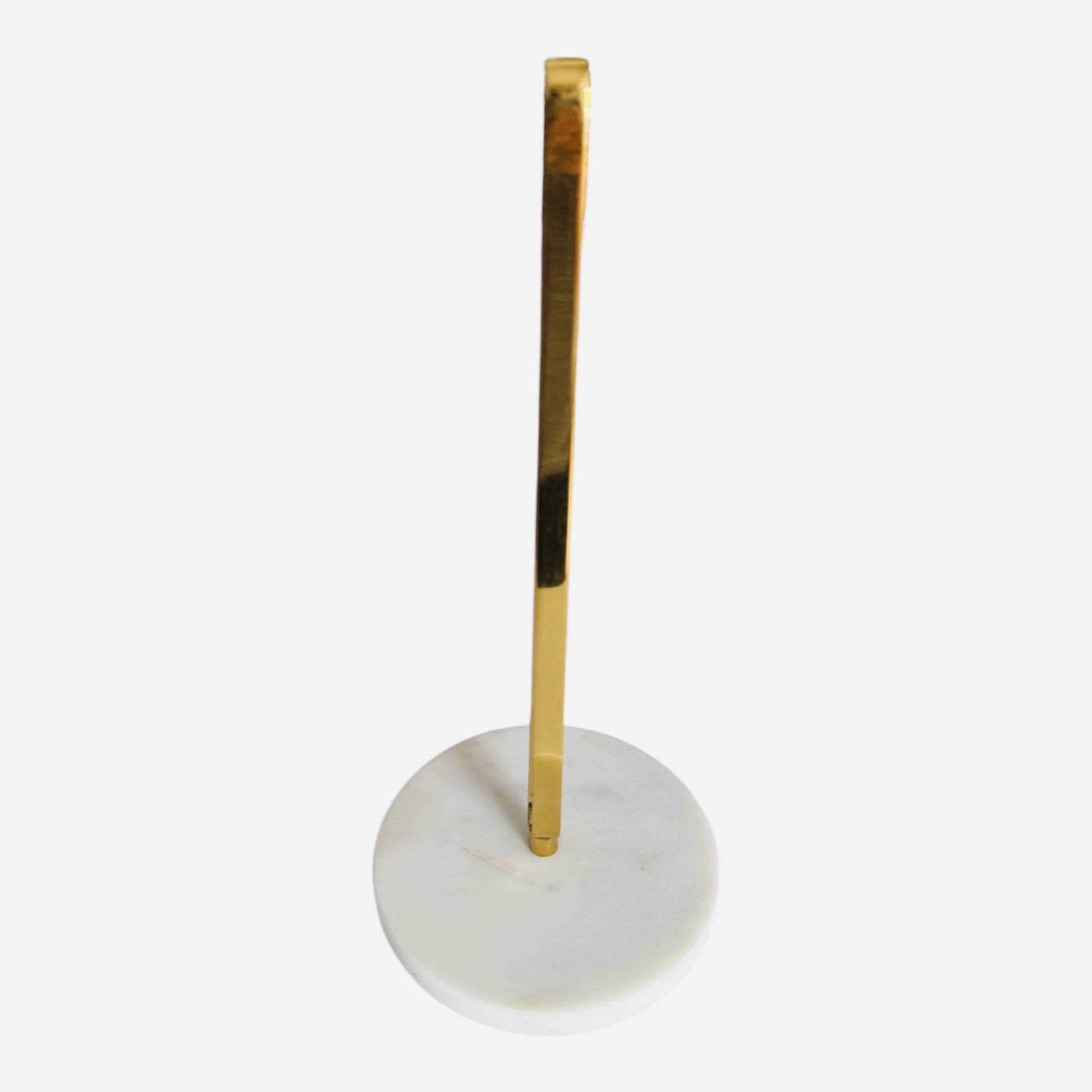 Brass and White Marble Towel Paper Holder - Rustike Home