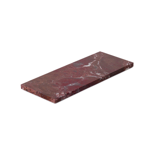 Red Natural Marble Rectangle Tray Plateau
