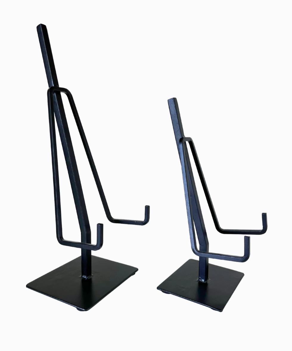 Dual Arm Black Iron Easel | Home Decor - Rustike Home