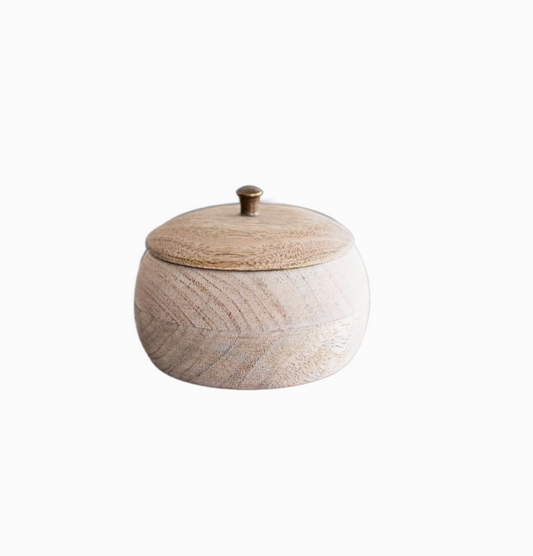 Handmade Mango Wood Jar | Home Decor - Rustike Home