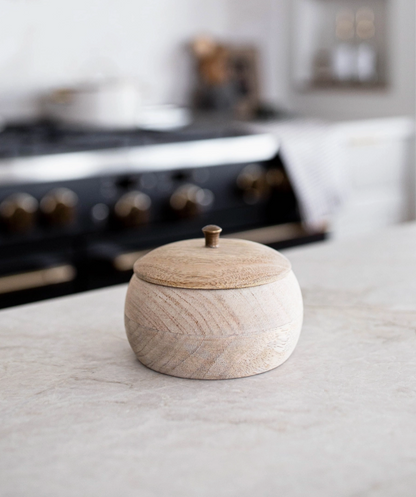 Handmade Mango Wood Jar | Home Decor - Rustike Home