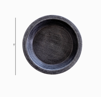 Dark Grey Stone Soap & Dish Brush Holder | Home Decor - Rustike Home