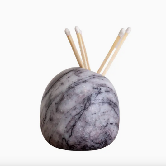 Gray Marble Match Holders - Rustike Home