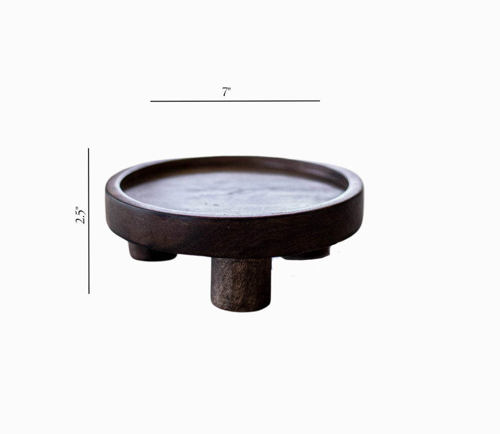 Hand Turned Mango Wood Riser - Rustike Home