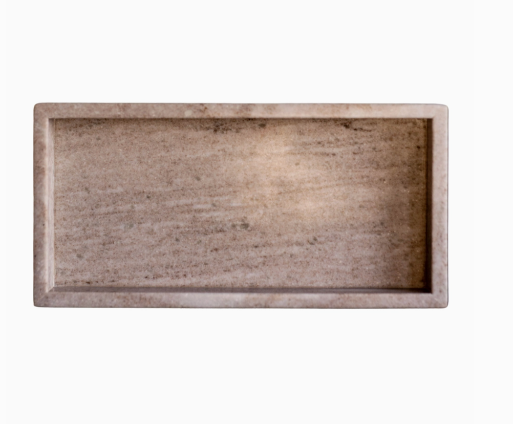 Hand Cut Natural Stone Tray - Rustike Home