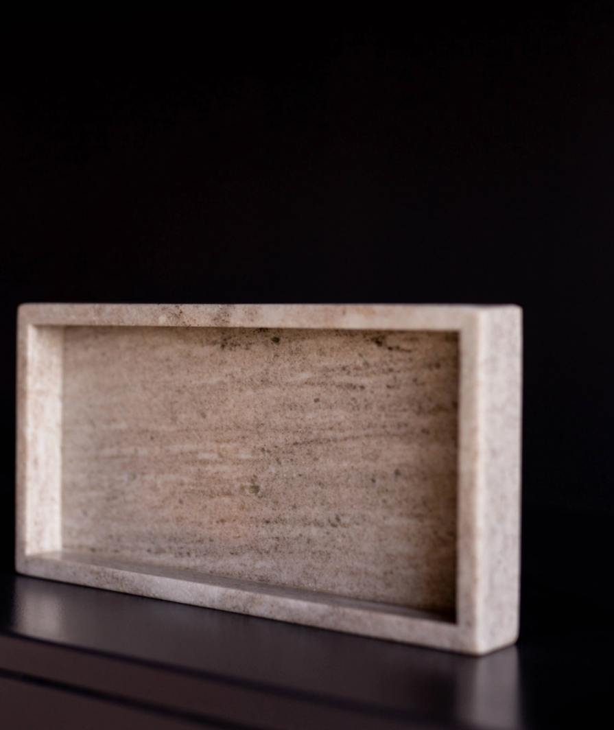 Hand Cut Natural Stone Tray - Rustike Home