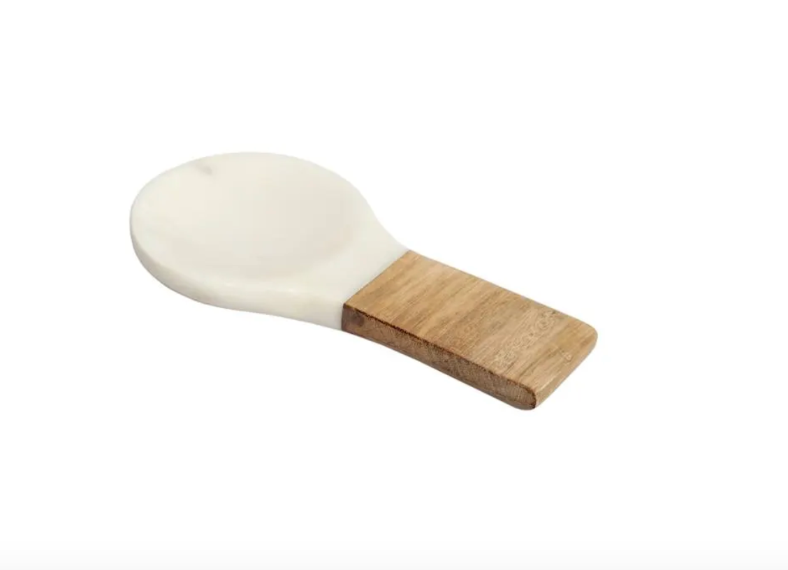Kitchen Marble and Wood Spoon Rest | Natural Stone - Rustike Home