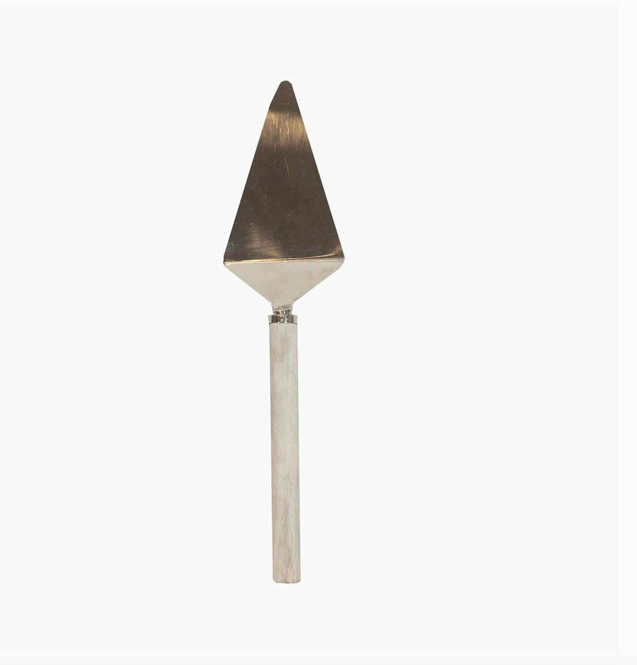 Whitewashed Wood Handle Metal Serving Spatula Utensils - Rustike Home
