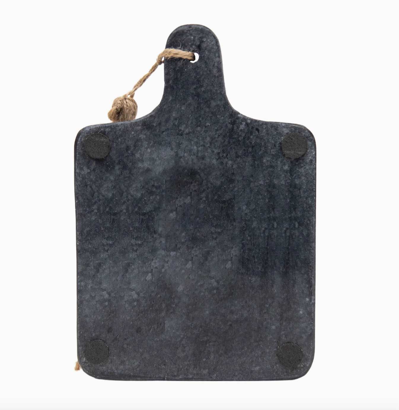 Black & White Marble Paddle Spoon Rest with Jute Tassel - Rustike Home