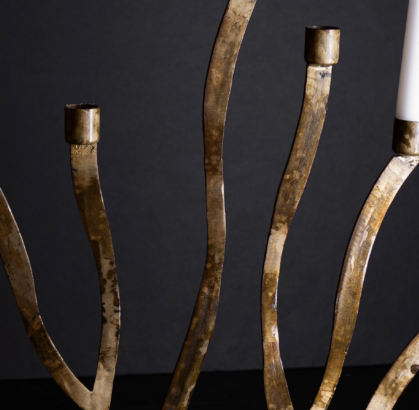 Candle Holder Med Old Brass|Home Decor - Rustike Home