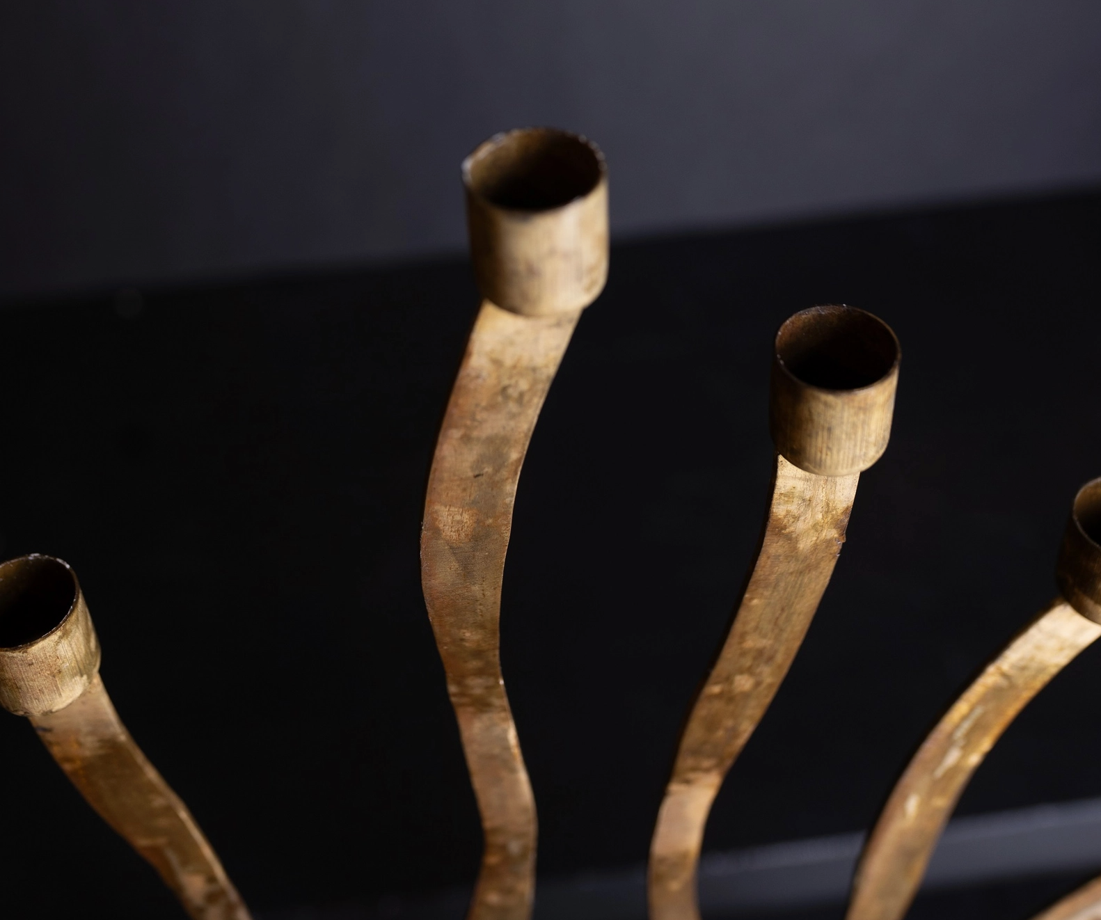 Candle Holder Med Old Brass|Home Decor - Rustike Home