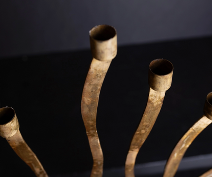 Candle Holder Med Old Brass|Home Decor - Rustike Home