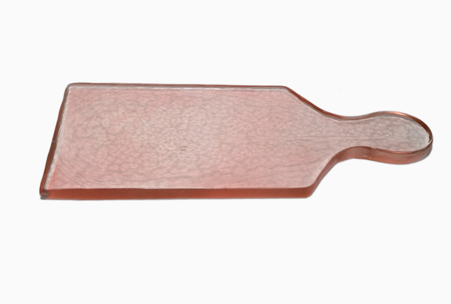 Medium Rectangular Recycled Glass Serving Board Light Pink | Home Art - Rustike Home