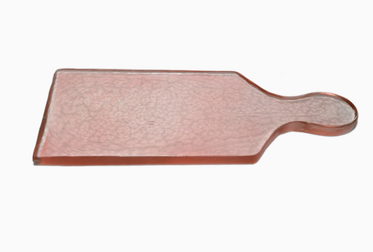 Medium Rectangular Recycled Glass Serving Board Light Pink | Home Art - Rustike Home