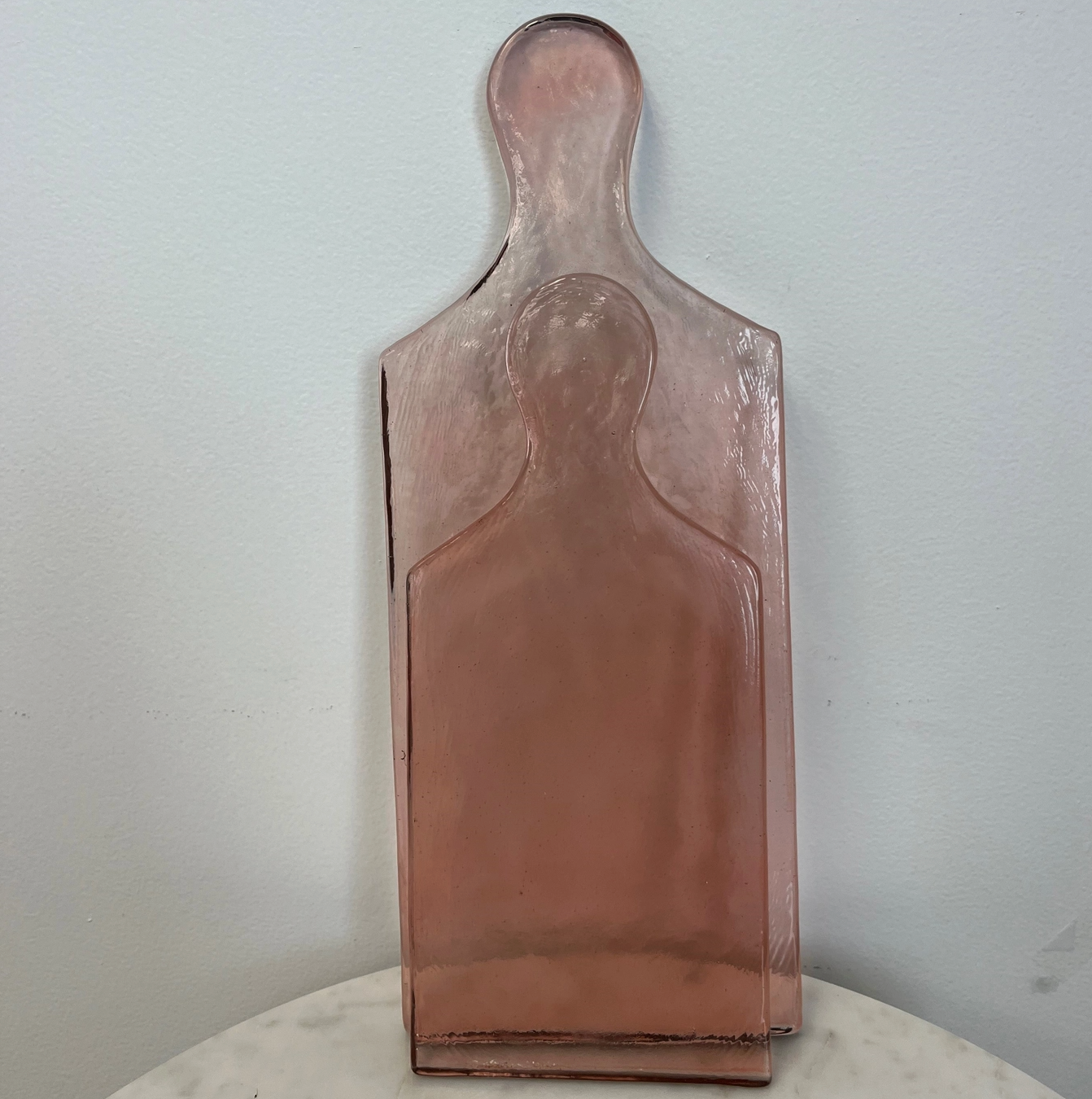 Medium Rectangular Recycled Glass Serving Board Light Pink | Home Art - Rustike Home