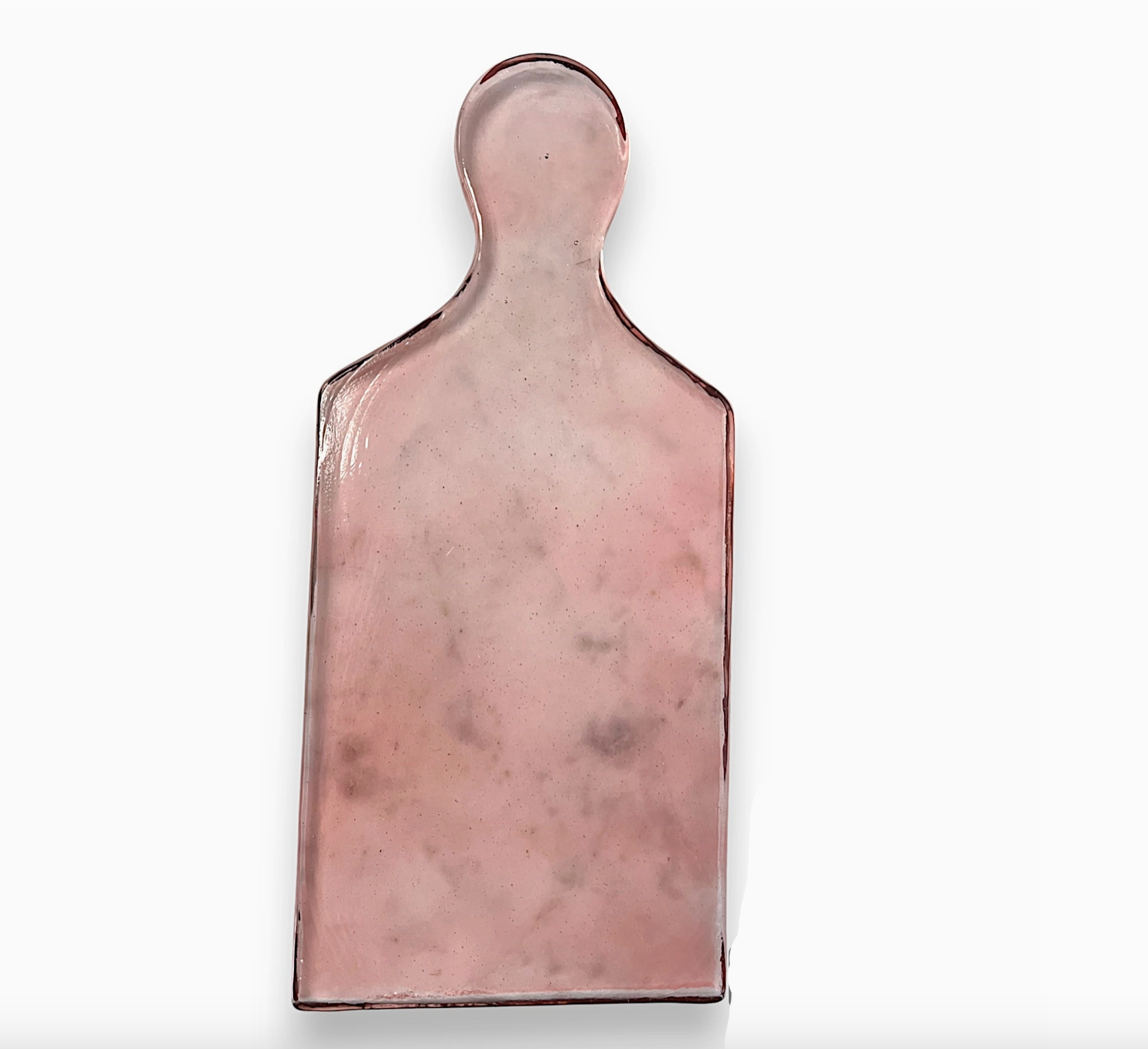 Medium Rectangular Recycled Glass Serving Board Light Pink | Home Art - Rustike Home