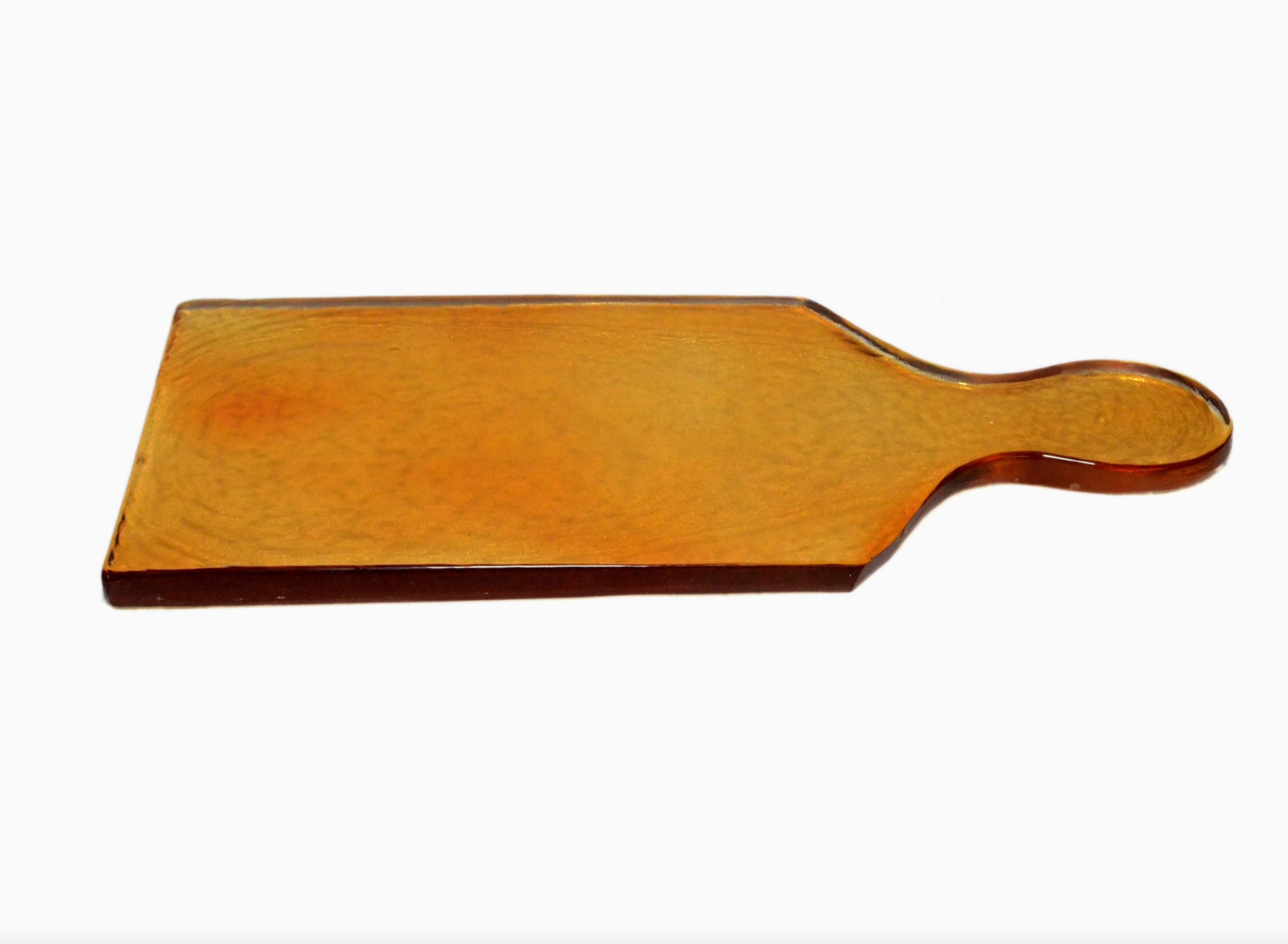 Medium Rectangular Recycled Glass Serving Board Yellow | Home Art - Rustike Home