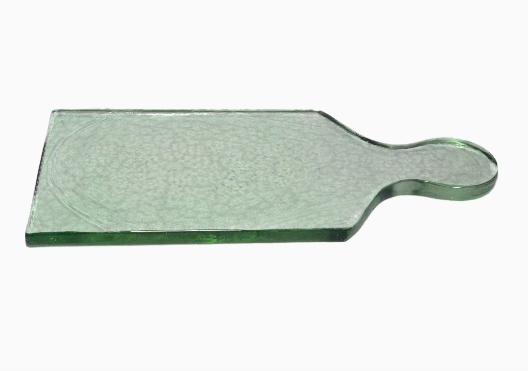 Medium Rectangular Recycled Glass Serving Board Light Green | Home Art - Rustike Home