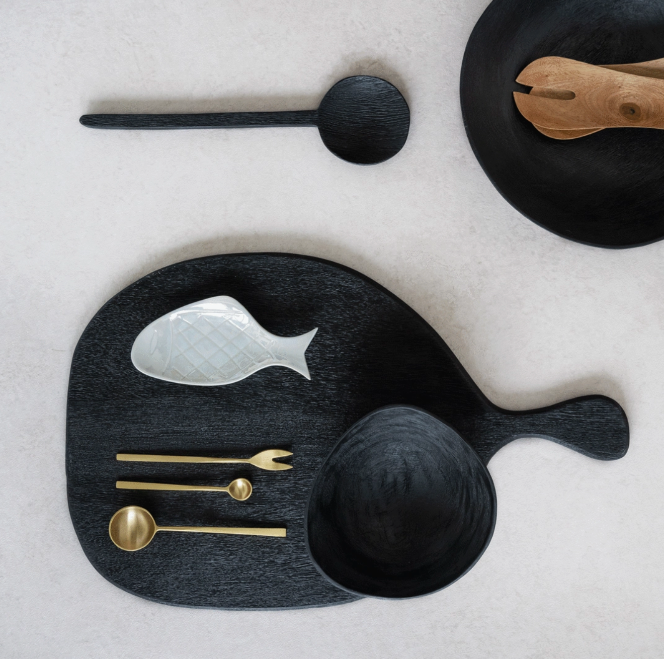 Smoked Wood Kitchen Spoon Utensil - Rustike Home