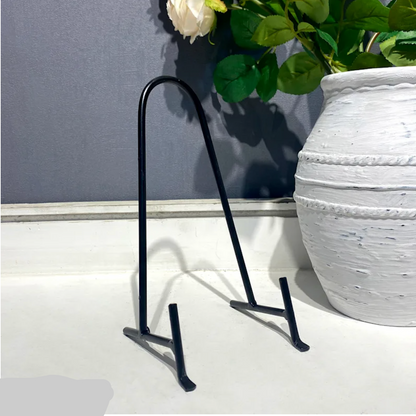 Black Metal Tabletop Display Easel & Plate Stand – 8"