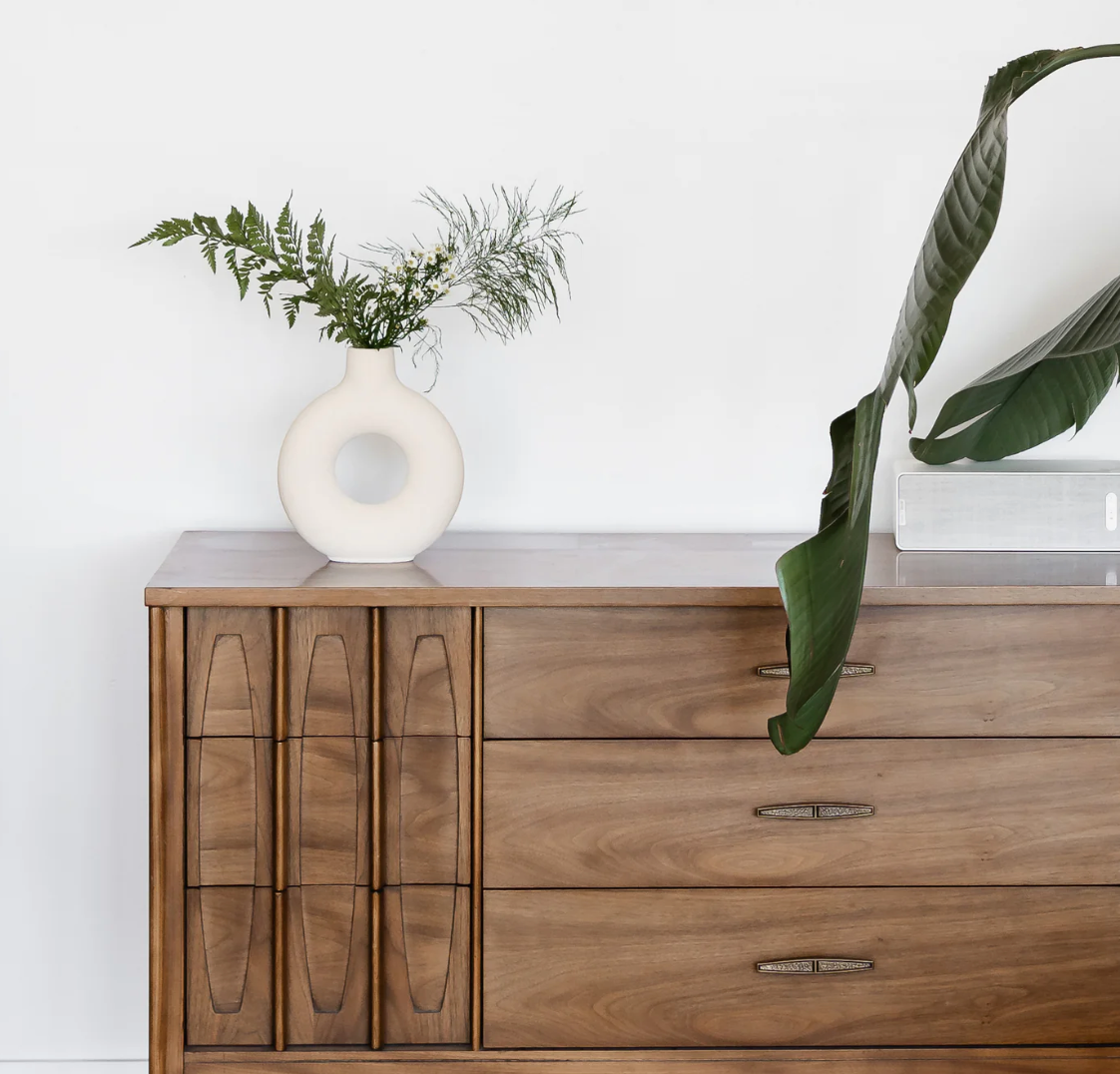 Modern Ring Vase White Large Vase for Home Decor - Rustike Home