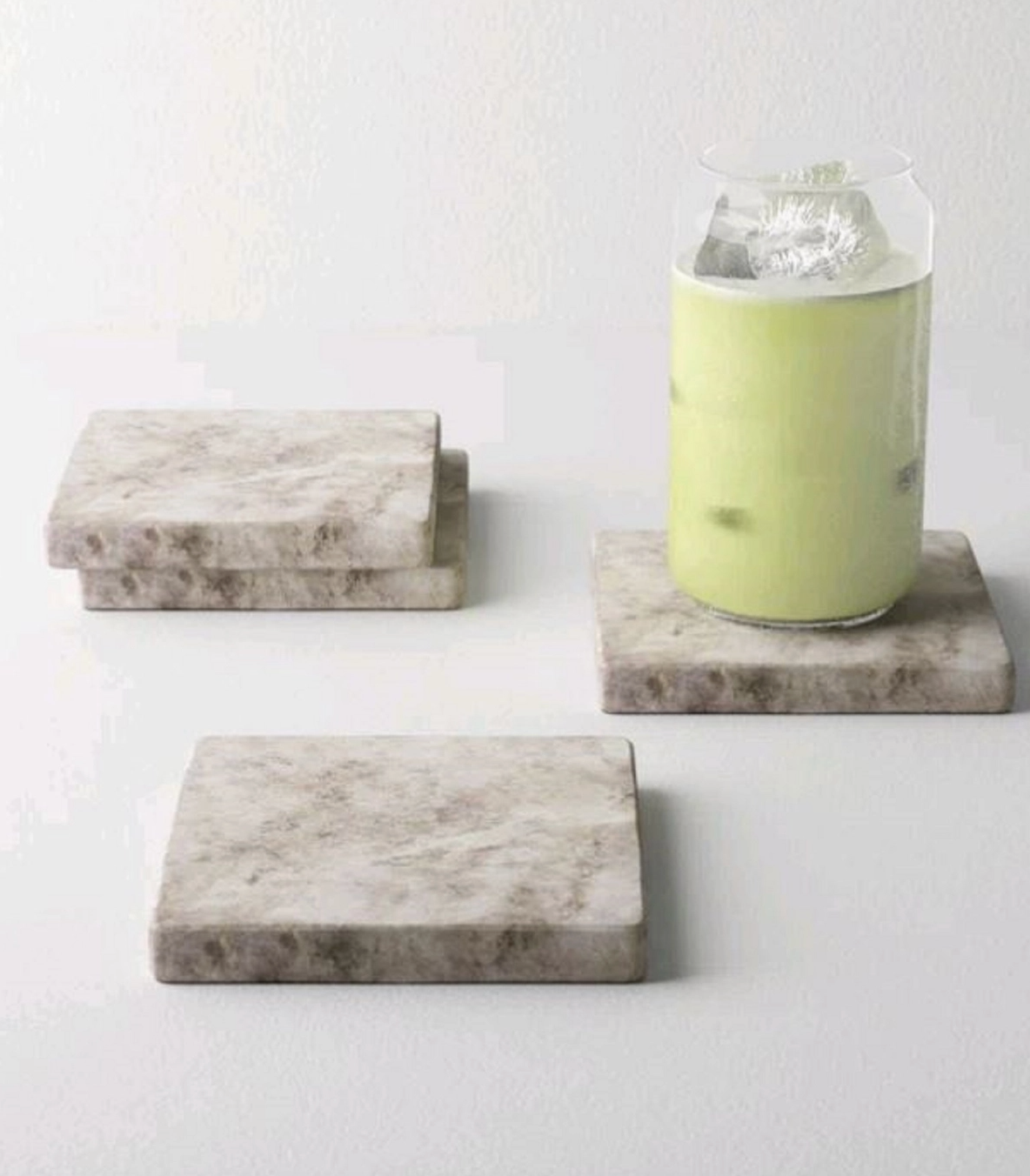 Natural Marble 4” Coasters (Set of 4) - Rustike Home