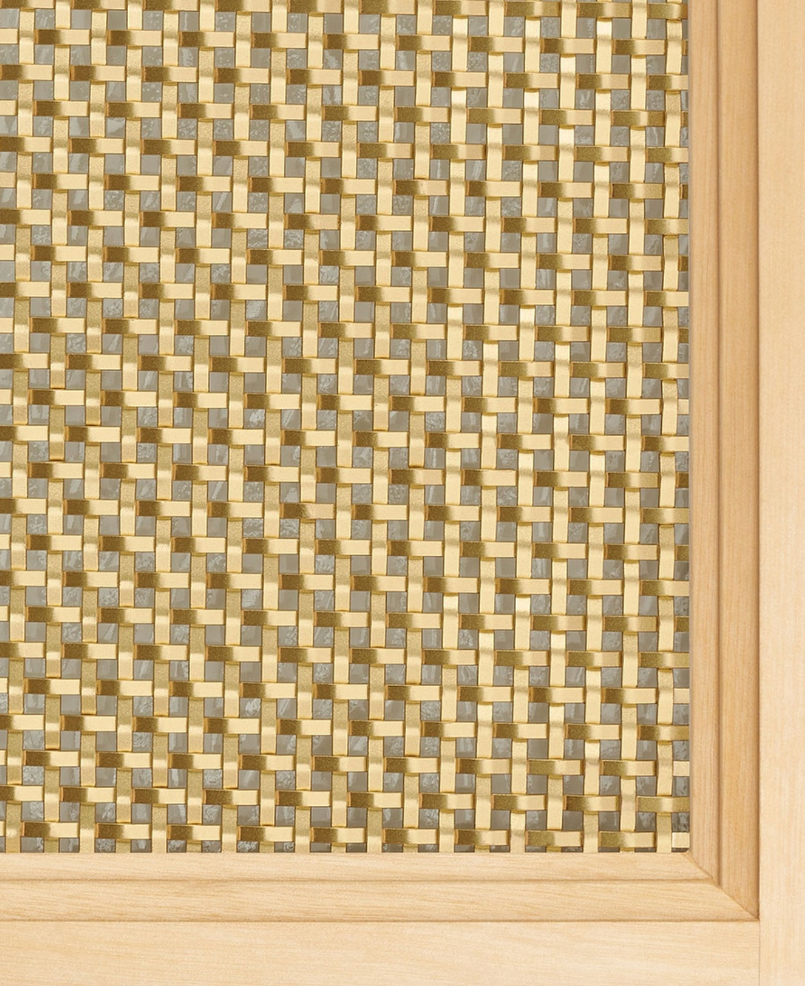 Satin Brass "Park" Woven Wire Mesh Screen - Rustike Home