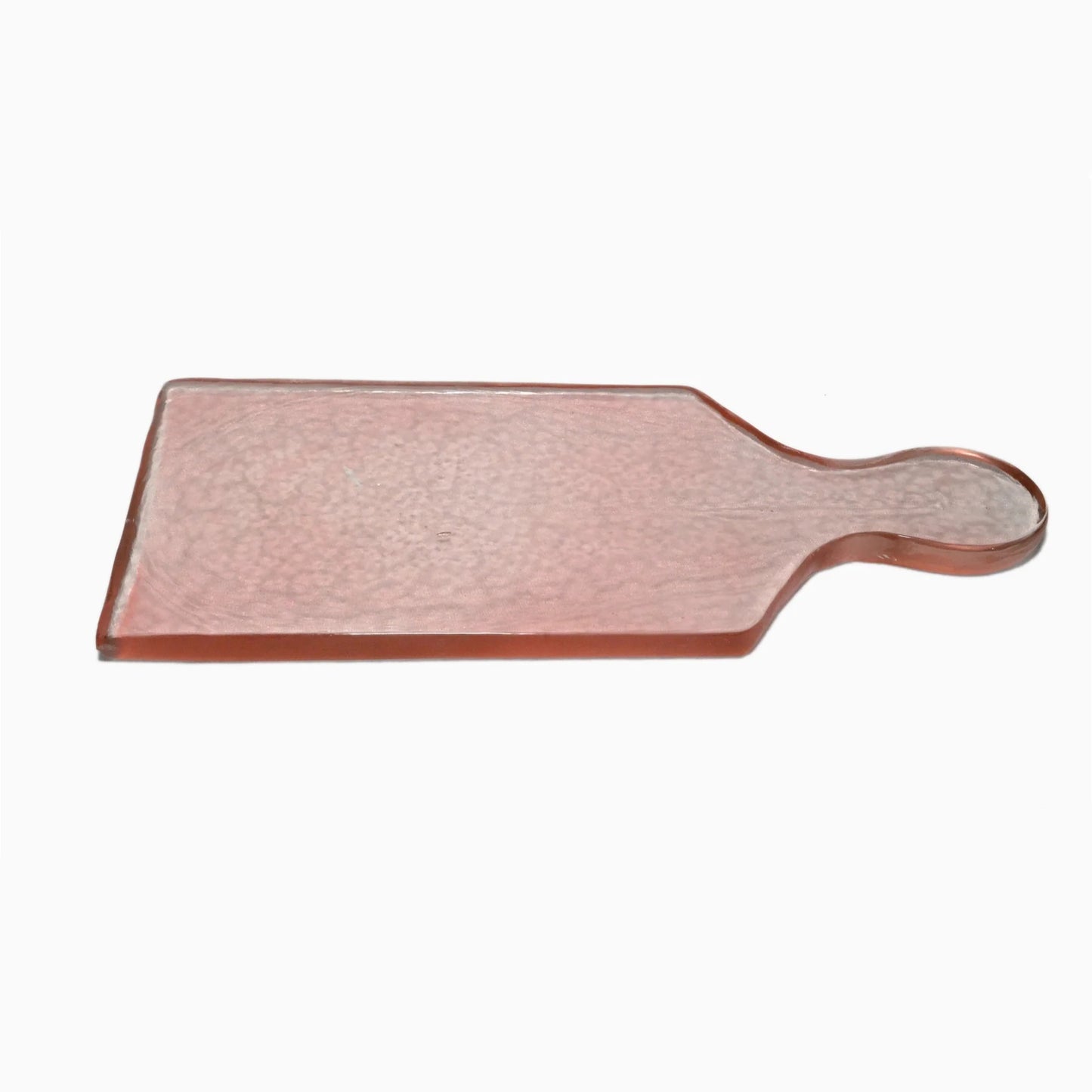 Medium Rectangular Recycled Glass Serving Board Light Pink | Home Art - Rustike Home