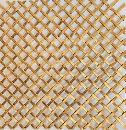 Brass "Antica" Architectural Woven Furniture and Creative Grille Mesh - Rustike Home