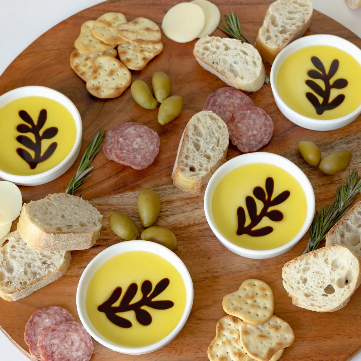 Olive Oil & Balsamic Vinegar Dipping Dishes – Set of 4