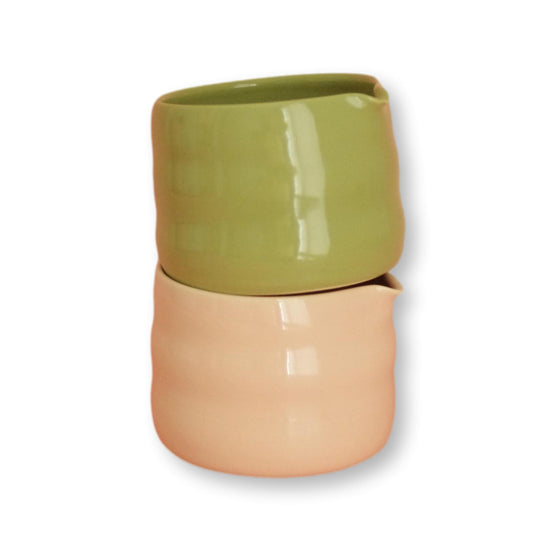 Green Blush Matcha "Wave" 12 oz Bowl with Spout