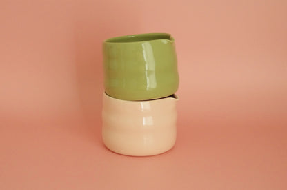 Green Blush Matcha "Wave" 12 oz Bowl with Spout