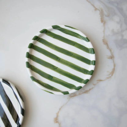 Simple Striped Artisanal 5" Small Plates - Rustike Home