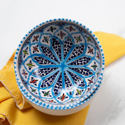 Rosette Hand-Painted Ceramic Cereal & Soup Bowl