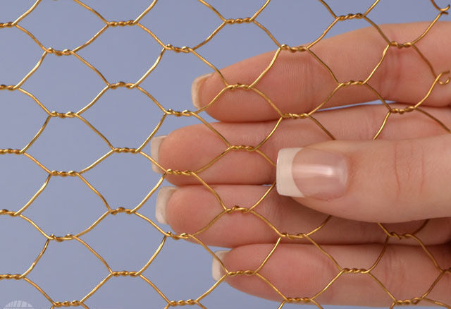 Hexagon Bronze Wire 1/2" Wire Dia "Hamilton" 22 Gauge Mesh