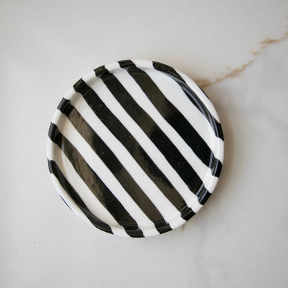 Simple Striped Artisanal 5" Small Plates - Rustike Home