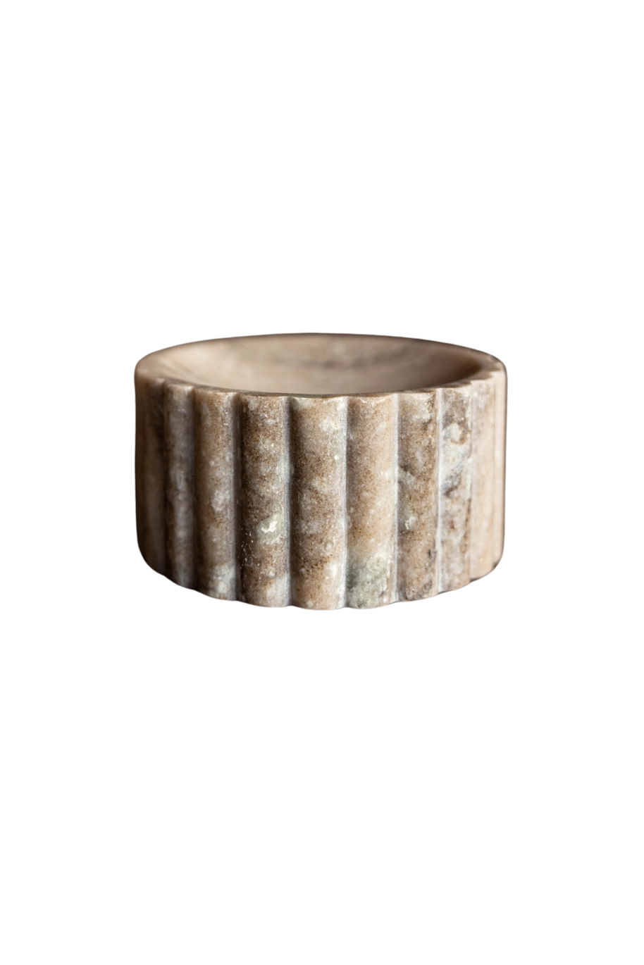 Fluted Soap Dish Beige Marble | Home Decor - Rustike Home
