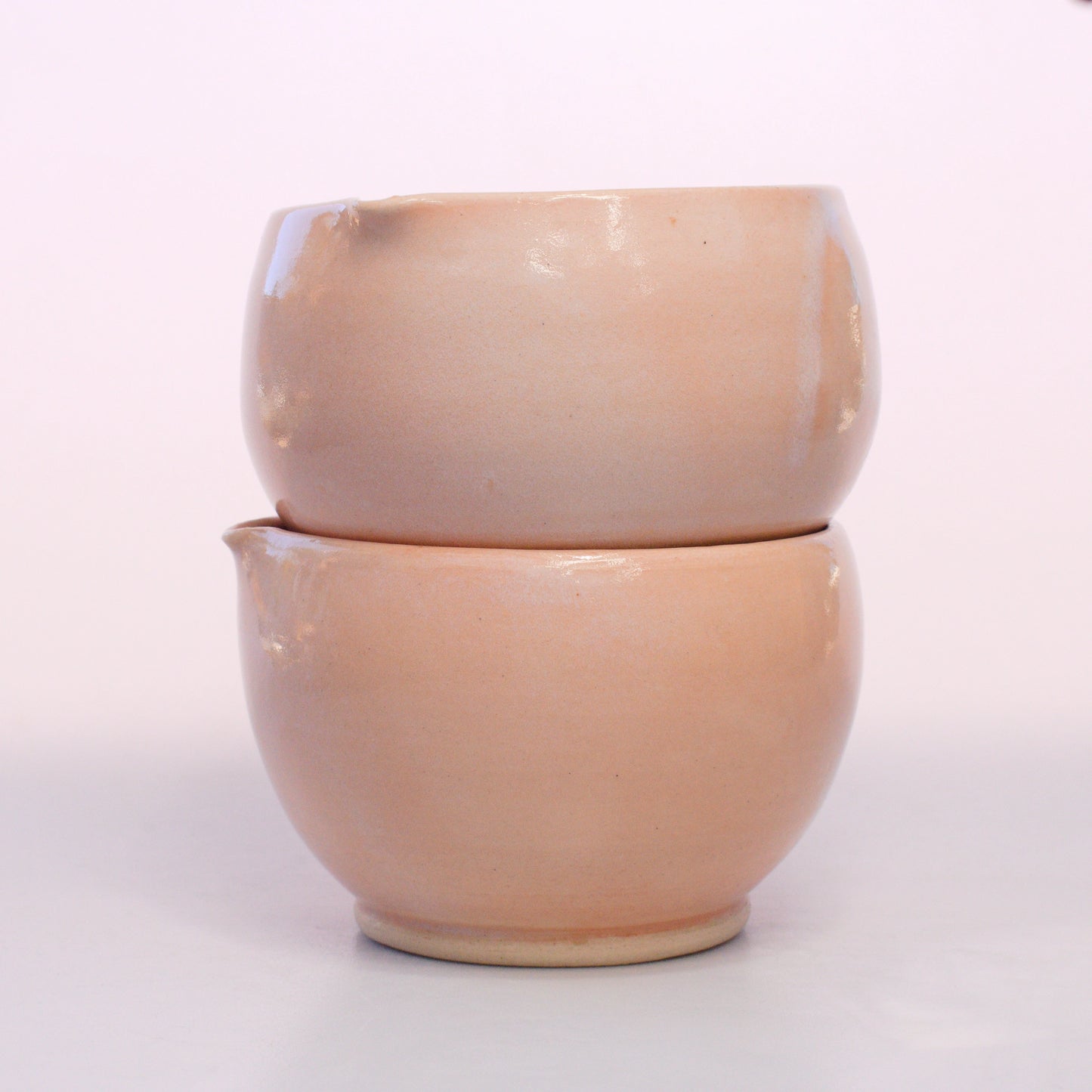 Powder Pink Matcha "Sakura" Bowl with Spout