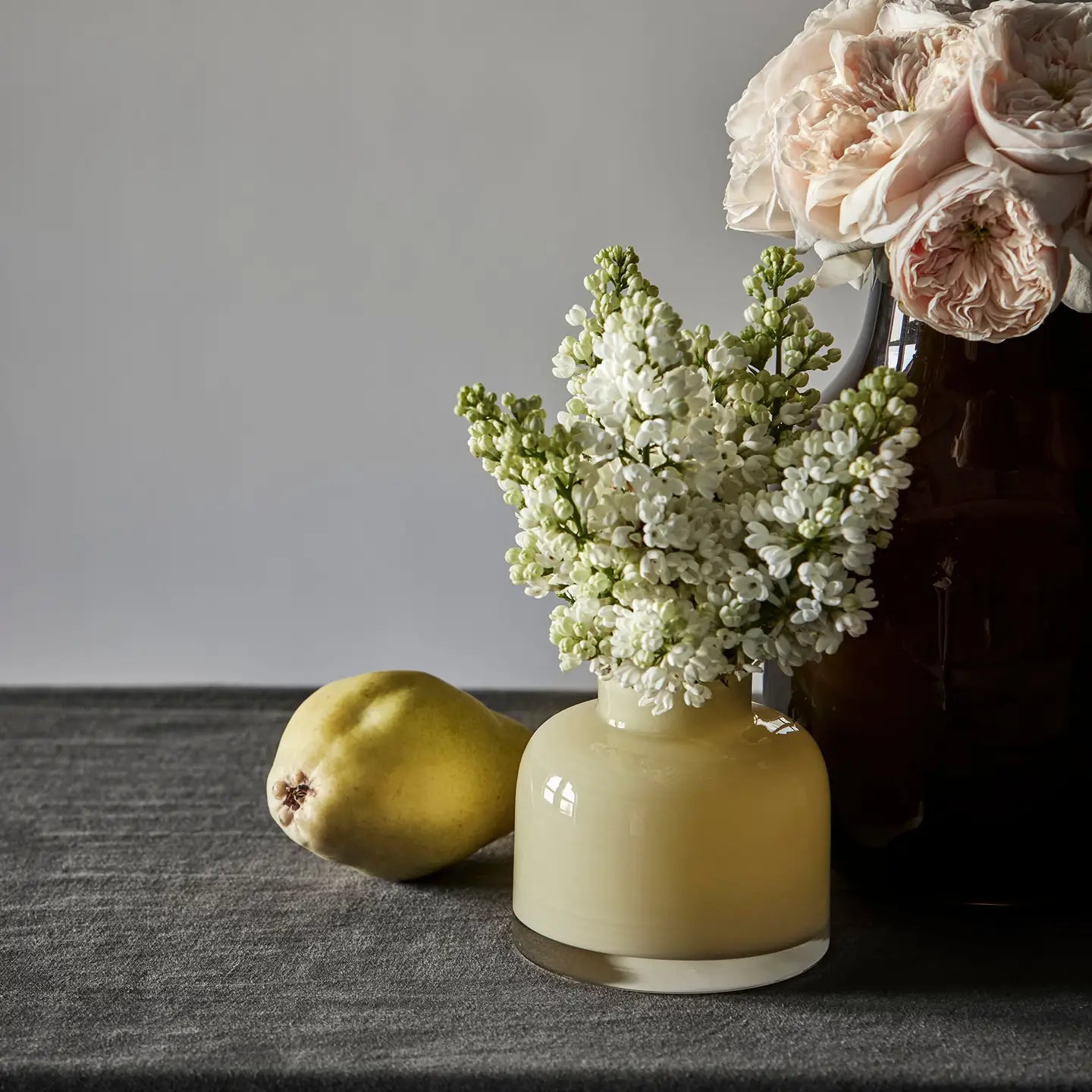 Florence Small Linen Glass Vase