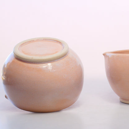 Powder Pink Matcha "Sakura" Bowl with Spout