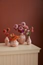 Coral Eleanor Floral Decorative Vase – Orange & White