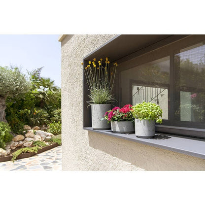 Round Rough Grey Planter Pot for Plants and Home Decor | Style 101 - Rustike Home