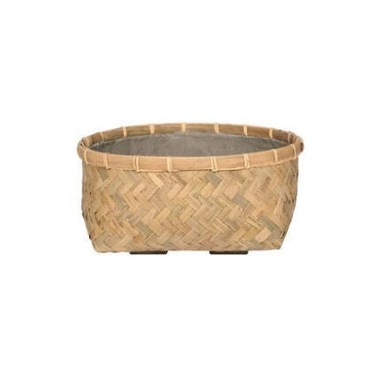 small wicker plant pots Woven Planter Bohemian Wicker 14.57" Pot for Plants